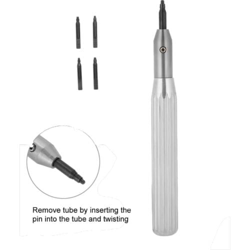 Watch Crown Tube Insert Remover Tool With 4 Pins for Tudor / Rolex Tube