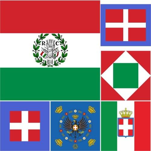 Italy Cispadane Republic Pre-Unitarian Flag (Until 1848) Banner 4x4ft 120x120cm Polyester Unification And Kingdom