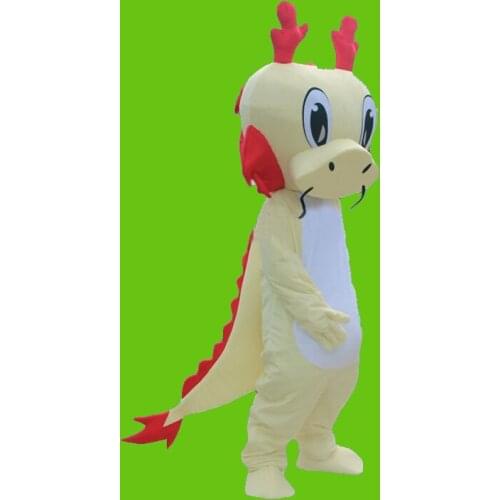 Yellow Dragon Mascot Costume Cartoon Role-playing Suit Role Props Adult Size Doll Plush Toy Performance Props