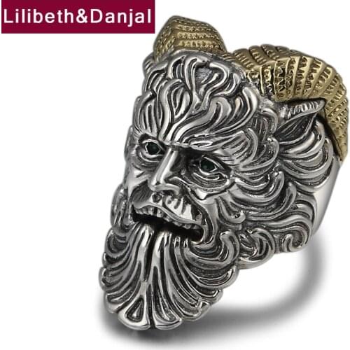 Fashion Adjustable Ring 100% Real 925 Sterling Silver jewelry for men women Creative Priest Old man LOVE Opening Ring 2019 R108