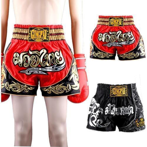 Men martial arts MMA Shorts Fighting trunks kickBoxing Grappling professional Muay Thai Short pants Black Boxing training pant