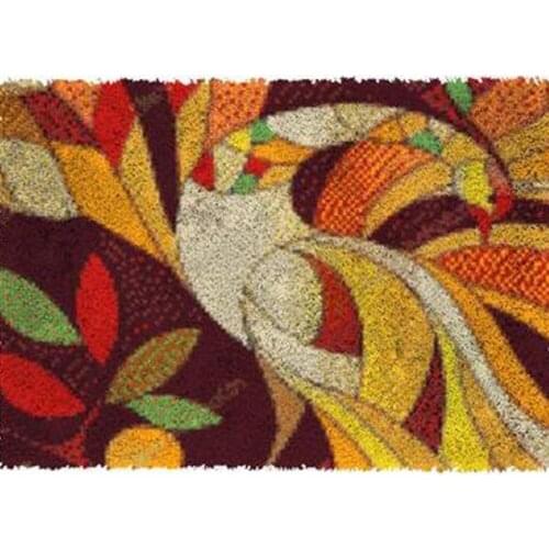 Latch hook rug kits with Pre-Printed Pattern Foamiran for needlework Knotted carpet kit Tapestry DIY Birds Home decoration