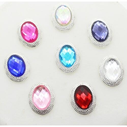 High-end 10 piece set 20*15mm oval crystal jewelry accessories wedding banquet sewing decoration creative production
