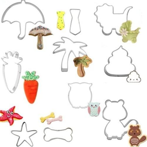 New Baking and Pastry Tools Bakeware Handmade Mold Cookies Cutter Biscuit Mould Set Sugar Arts Fondant Cake Decorating Tools