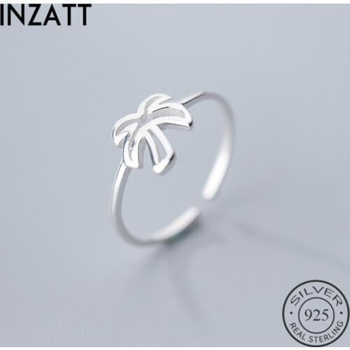 INZATT Real 925 Sterling Silver Hollow Tree Opening Ring For Interesting Women Creative Party Punk Fashion Jewelry 2019 Gift