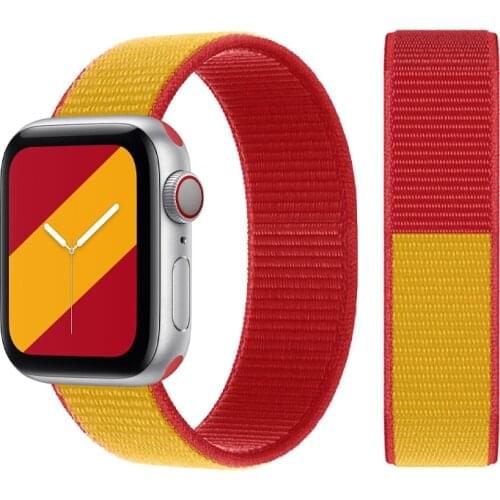 Nylon Strap for Apple Watch 6 5 4 SE Band 44mm 40mm International nylon loop sports bracelet strap for iwatch 3 2 42mm 38mm band