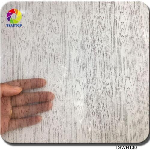 TSAUTOP Size 0.5m x 20m transparent wood Hydro Dip Film water transfer printing film hydrographics transfer WDF130