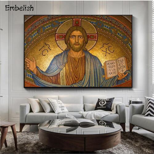 Embelish Jesus Christ Big Wall Art Posters For Living Room Modern Home Decor Pictures HD Print On Canvas Bedroom Paintings