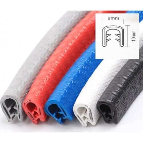 Universal Car Door Protector Edge Scratch Strip U Type Guard Trim Automobile Door Stickers Decoration Protector Accessories