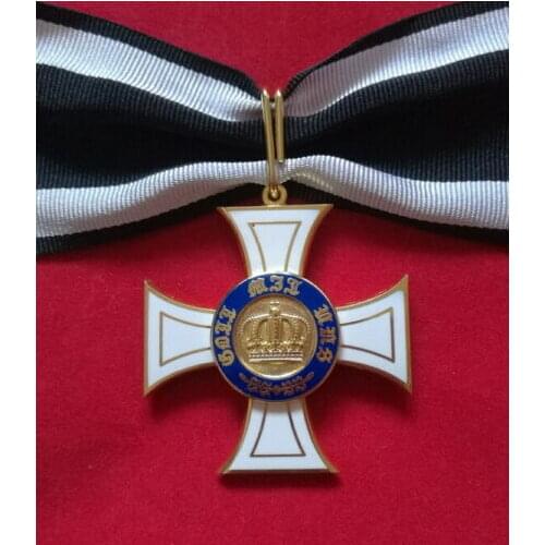 WW1 German Order of the Prussian Crown 2nd Class with with Ribbon without swords MEDAL BADGE