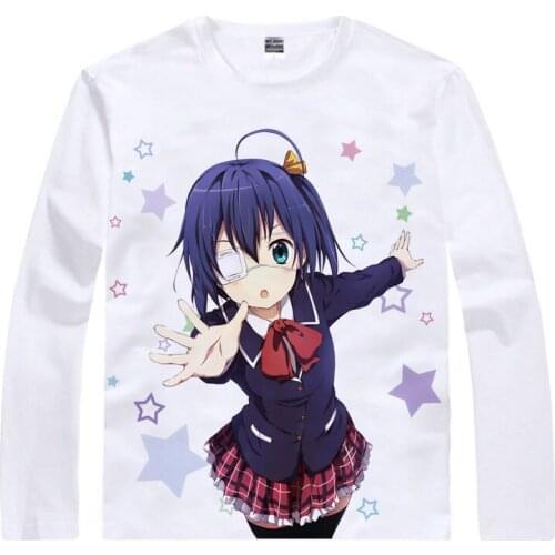 Love, Chunibyo & Other Delusions T-Shirt Chu-2 Shirt colorful T shirts Anime shirt Print Womens Long t-shirts Cosplay t-shirt a