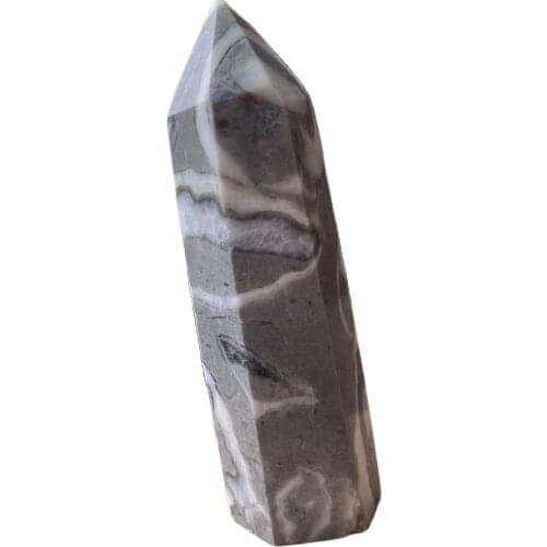 1PC High Quality Natural Shell Stone Point Healing Crystal Polishing Tower Mine Energy Mineral Wand For Home Decor