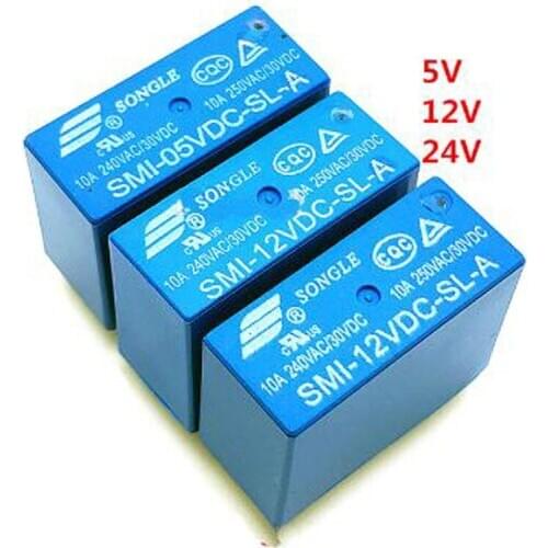 10PCS/lot Relays SMI-05VDC-SL-A SMI-12VDC-SL-A SMI-24VDC-SL-A 10A 4PIN