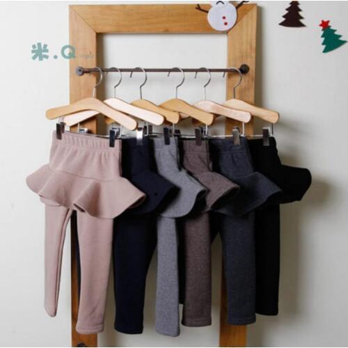 2019 Baby Girls Fall Winter Velvet Long Pants Children Girl Cotton Leggings Skirts Kids Trousers Clothes