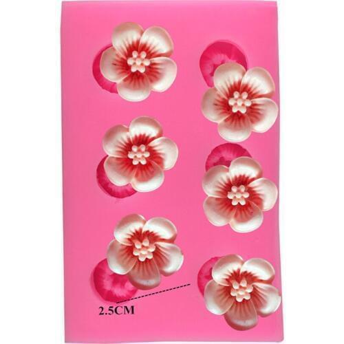 3D Cute Flower Silicone Molds Daisy Chocolate Candy Clay Mold DIY Baking Party Cupcake Topper Fondant Cake Decorating Tool