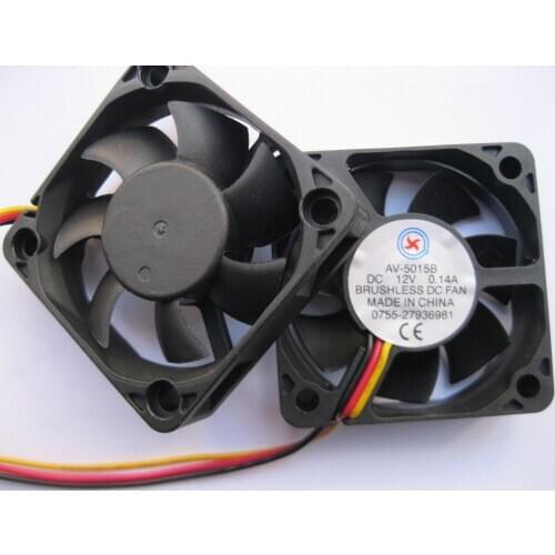 8 pcs Brushless DC Cooling Fan 7 Blade 12V 5015B 50x50x15mm 3 Wires