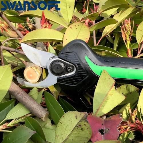 SWANSOFT cordless electric pruning shears pruning shears electric secateur rechargeable battery electric pruning shears electric