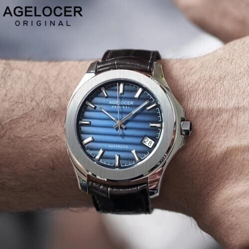 AGELOCER Automatic Watch For Men Mechanical Sapphire Date Dial Men Watches 2020 luxury Automatic Male Business Wrist Watch