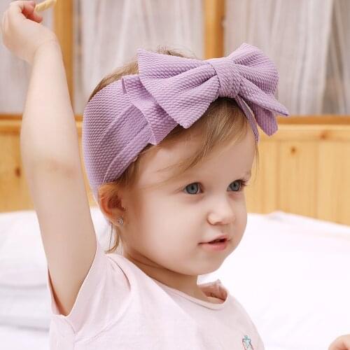 Childrens autumn and winter wild simple bow hair band Newborn baby double bow headband baby hair accessories baby bows