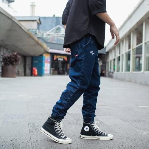Japanese Style Vintage Fashion Men Jeans Spliced Designer Casual Denim Cargo Pants Men Overalls Streetwear Hip Hop Joggers Jeans