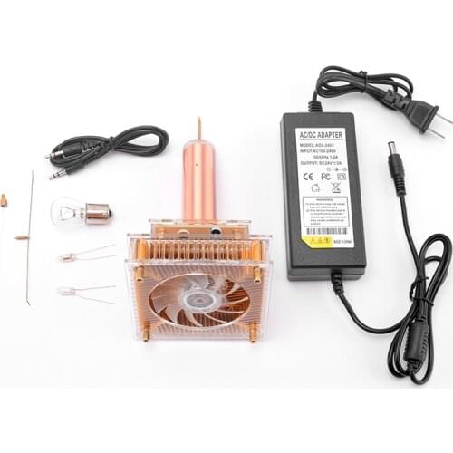 DIY Electronic Part Music Tesla Coil Acrylic Base Shell Plasma Loudspeaker Wireless Transmission Experiment Toy Model US EU Plug