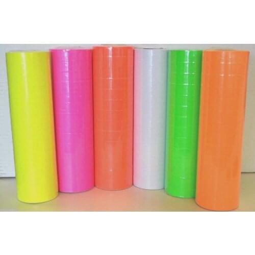 [ Fly Eagle ] Colors Price Tags Sticker for MX-6600 2 Lines Gun Yellow Pink Red Green Orange White Six colors to choose