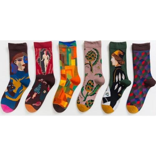 France Fashion Womens Designs Pattern Socks Thick Anklets Casual Relaxation Girls Low Tube Ladies Multi Colors