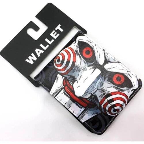 Saw movie Wallet Brown Coins Cards Notes Card Holder Coins Pocket Bi-Fold SHORT PURSE