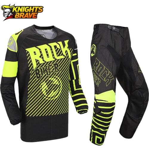 Summer Motorcycle Jacket Racing Suit Jersey & Pants Suit Combo Moto Motocross Dirt Bike Off-Road Riding Gear Set For Men
