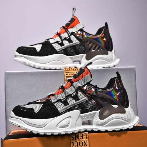 Fashion Men Running Shoes Breathable Lightweight Sneakers Men Chunky Shoes High Quality Non-slip All-match Sports Jogging Shoes