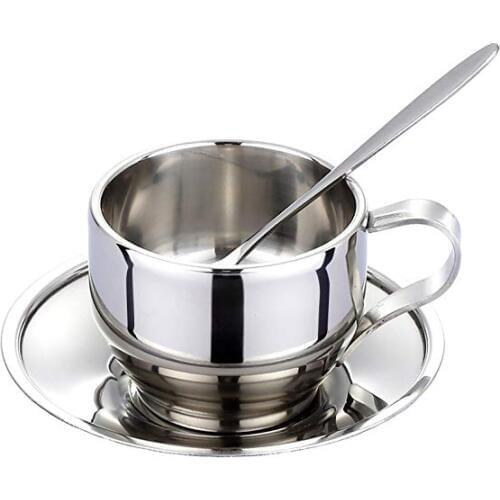 Stainless steel Travel Coffee Mug With Coffee Spoon