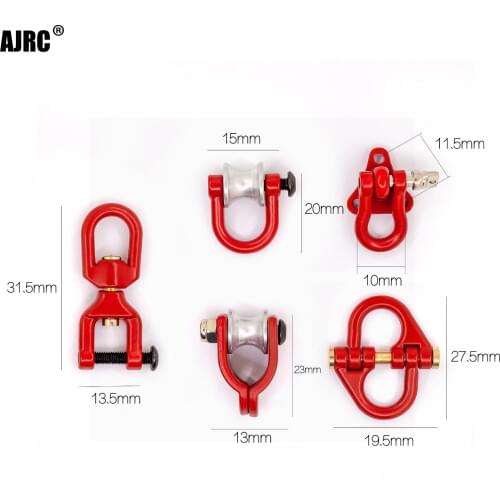 Metal Trailer Towing Buckle Tow Shackle Hook Decorations for 1/10 RC Rock Crawler Car Axial SCX10 Traxxas TRX4 TRX6 YIKONG D110