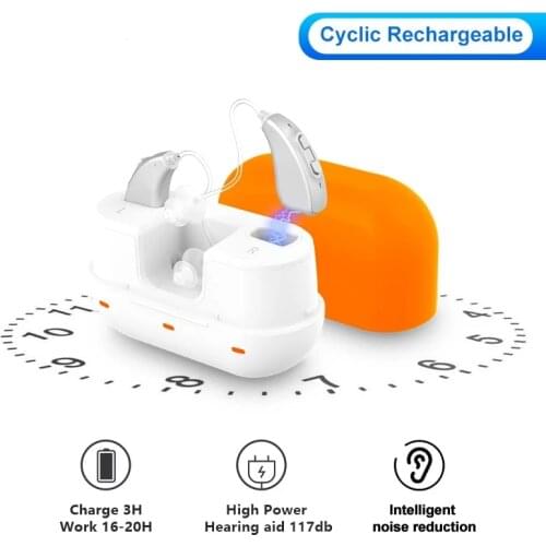 Invisible Hearing Aid Amplifiers USB Rechargeable Sound Enhancer Headsets For Seniors Deafness Severe Loss Both Ear Hearing Aid