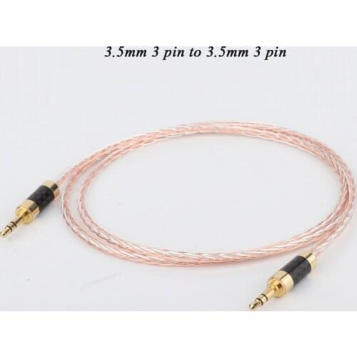 One piece OCC Copper Aux Cable jack 3.5mm Stereo Audio Cable Male to Male For PC iPod MP3 CAR