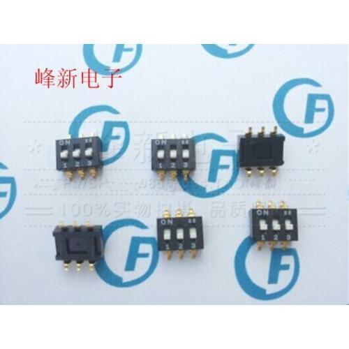 Original new 100% CFS-0303TB foot distance 2.54mm dial switch piano key SMD coding switch dial 3P