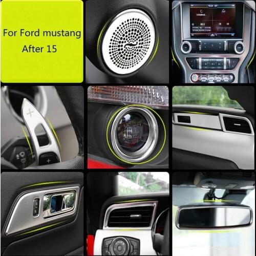 For Ford Mustang 15+ GT Full-set Metal Interior Exterior Decorative Protective accessories sticker cover shell