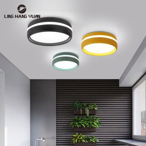 Luminaires Modern Led Chandelier Home 12w Ceiling Mounted Chandelier Lighting Living room Bedroom Corridor Light Gold Black Lamp