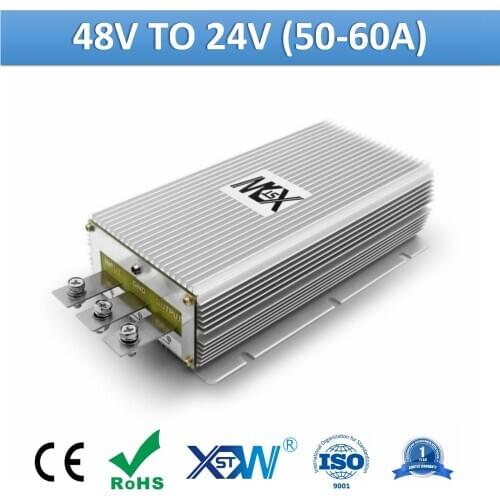 XWST DC to DC 48v to 24v Converter 50A 60A High Power Converter Step Down Buck 24 volts Voltage Stabilizer Waterproof IP68