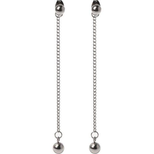 Luxury Fashion Elegant Stainless Steel Long Tassel Chain Dangle Drop Earrings KPOP Jewelry