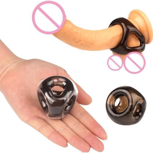 Sex Penis Rings Male Scrotum Binding Cage Ring for Men Erect Time Delay Ring Chastity Cock Penis Sleeve Adult Sex Toys for Man