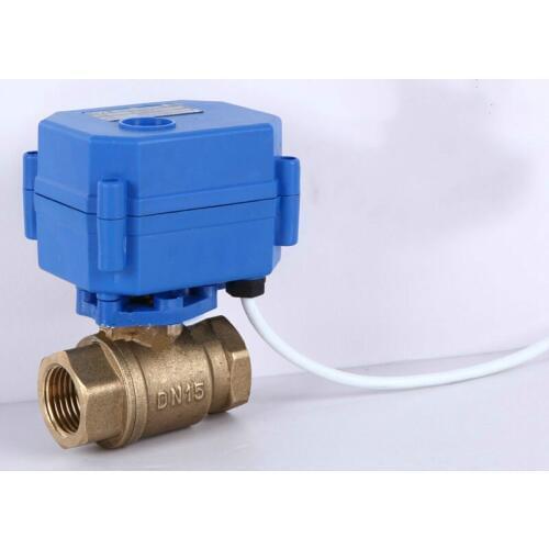 Motorized ball valve DN15-DN32 Three line two way control electrical valve 5 V 12V 24v