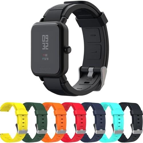 Silicone Watch Strap For Huami Amazfit GTR 47mm/42mm Watch Band For Amazfit Bip Youth Lite Watch For Samsung Gear S3 Watch