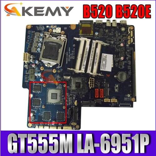 CIH67S LA-6951P mainboard for Lenovo B520 B520E AIO Motherboard GT555M Video card with 3D interface 100% test work