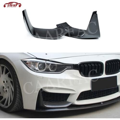 Carbon Fiber Front Bumper Lip Splitter Flaps Cupwings Cover for BMW 3 Series F80 M3 4 Series F82 F83 M4 2014-2018