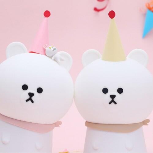 Little bear silicone pat light emotion touch led desk lamp cartoon atmosphere light bedroom usb night light Drop shipping