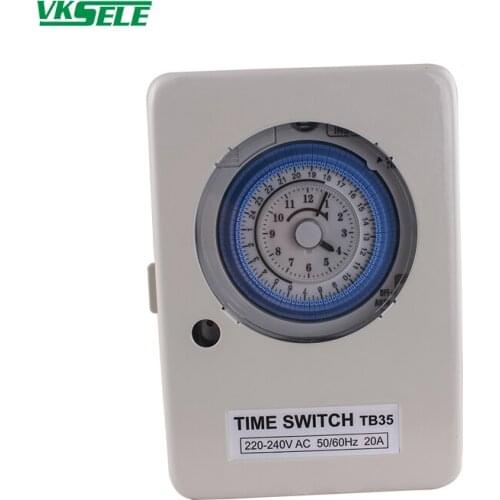 TB35 TB35-T with Iron sell timer relay 240V 24 hour Programming Analog Time Switch