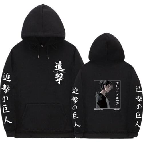 Attack on Titan Eye Print Hoodie Men Fashion Loose Pullovers Casaul Tops Oversize Hoodie Sweatshirt Women Harajuku Hoodies