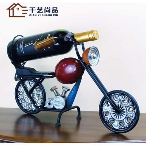 Thousands of goods unigarden wedding gift Home Furnishing jewelry Bar Cafe decoration iron wine rack motorcycle special offer