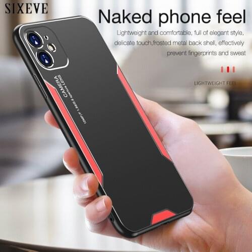 Ultra slim Aluminum Alloy Metal Phone Case For iPhone 11 12 Pro X XR XS Max SE 2020 iPhone 8 7 6 6S Plus Silicone protect Cover