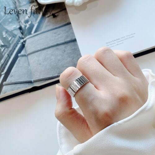 Japan Korea Design 925 Sterling Silver Curved Surface Ladder Rings for Women Anniversary Gift Wedding Band for Bridesmaid